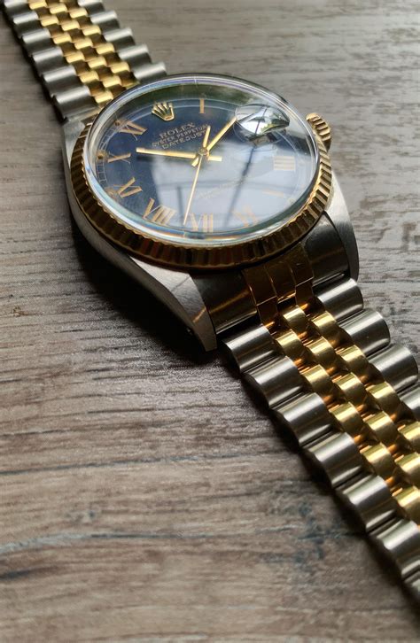 blue rolex datejust 1985 16013